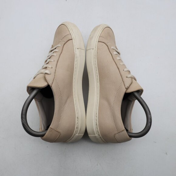 Common Projects Achilles Women's EU Size 37 Beige Leather Casual Sneakers Italy - Picture 6 of 11